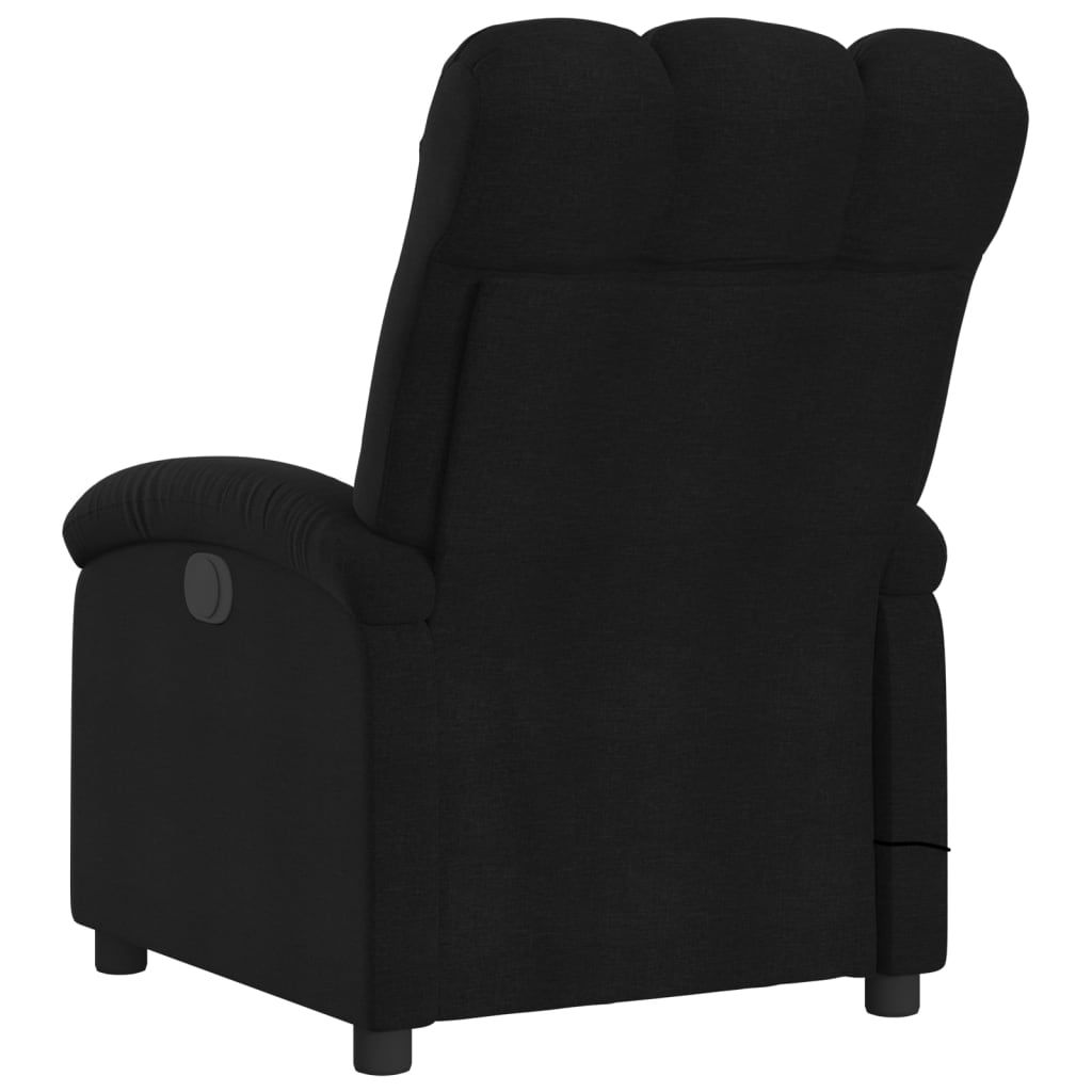 vidaXL Black Fabric Massage Recliner Chair - Ultimate Comfort and Relaxation - BEYRUN