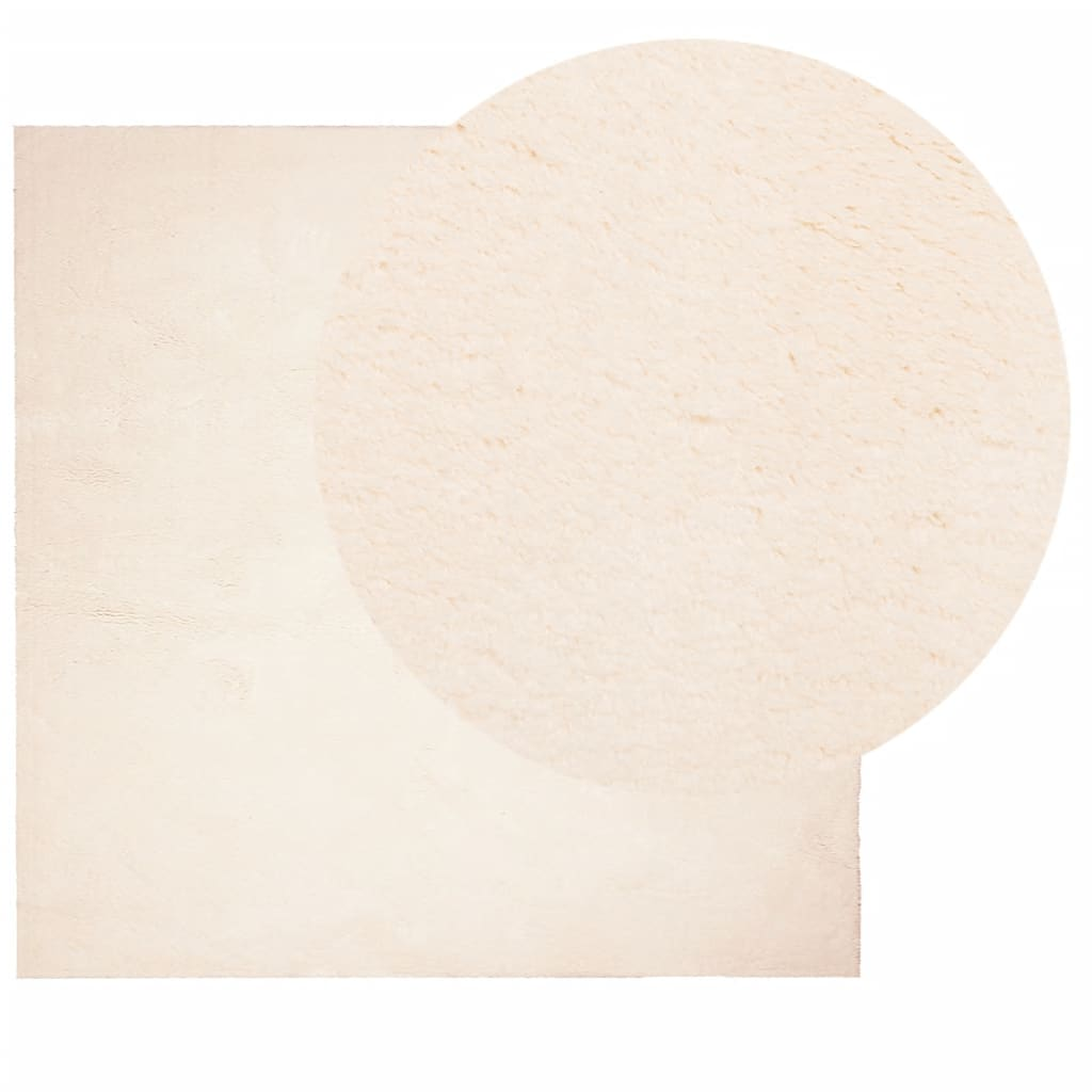 vidaXL HUARTE Beige Rug - 240x240 cm | Soft & Fluffy, Non-Slip, Machine Washable | Premium Home Decor - BEYRUN