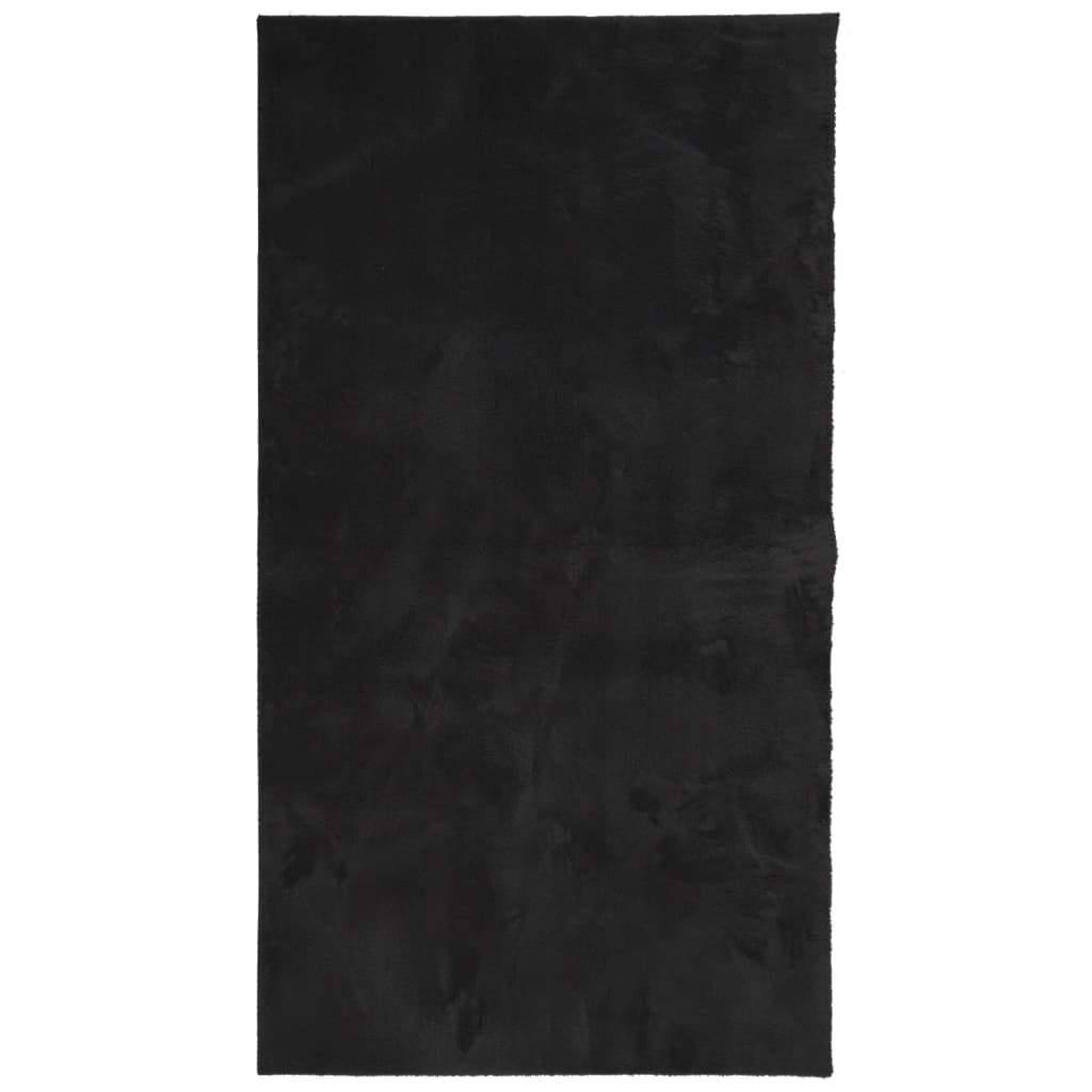 vidaXL Rug HUARTE - Soft, Short Pile, Washable, Non-Slip, Black 80x150 cm