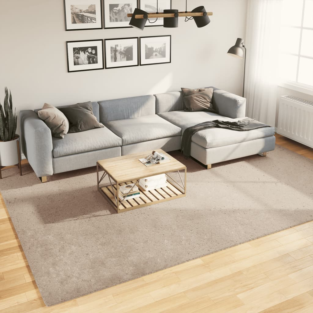 vidaXL HUARTE Short Pile Rug - Soft & Washable, Sand, 240x340 cm | Cozy Modern Area Rug - BEYRUN