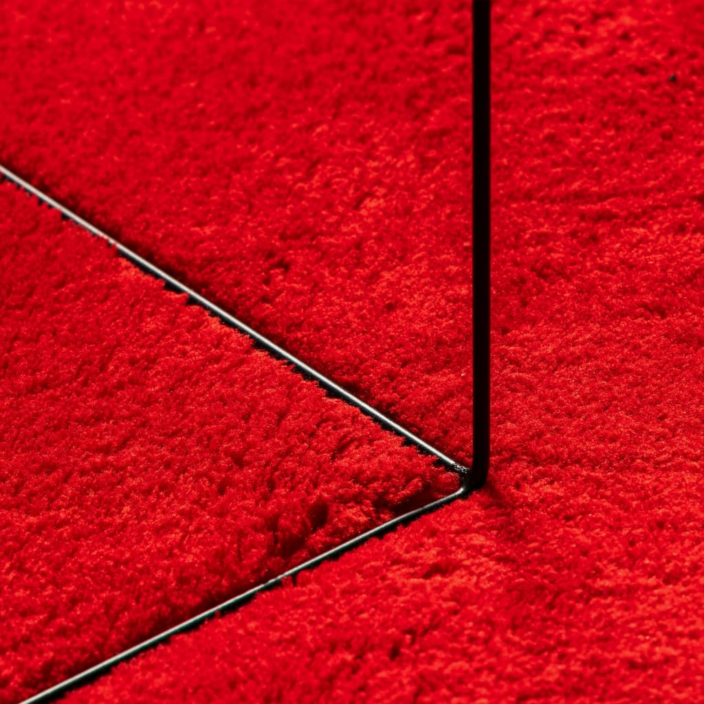 vidaXL HUARTE Soft Red Rug 200 x 280 cm | Short Pile, Washable, Non-Slip, OEKO-TEX Certified - BEYRUN