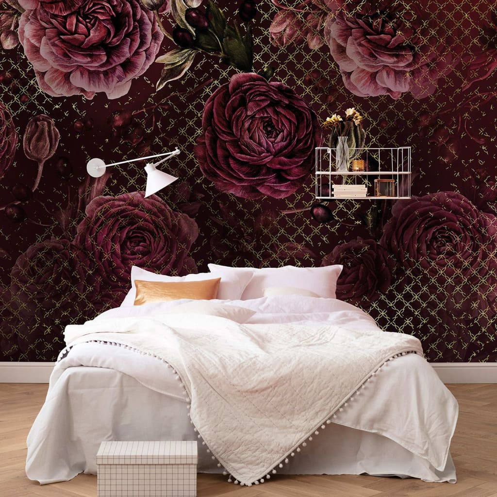 Komar Rouge Intense Photo Mural 350x280 cm | Vintage Inspired Modern Nonwoven Wallpaper - BEYRUN