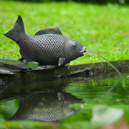 Ubbink Spitter Garden Fountain Fish - Elegant Outdoor Water Feature for Ponds - BEYRUN