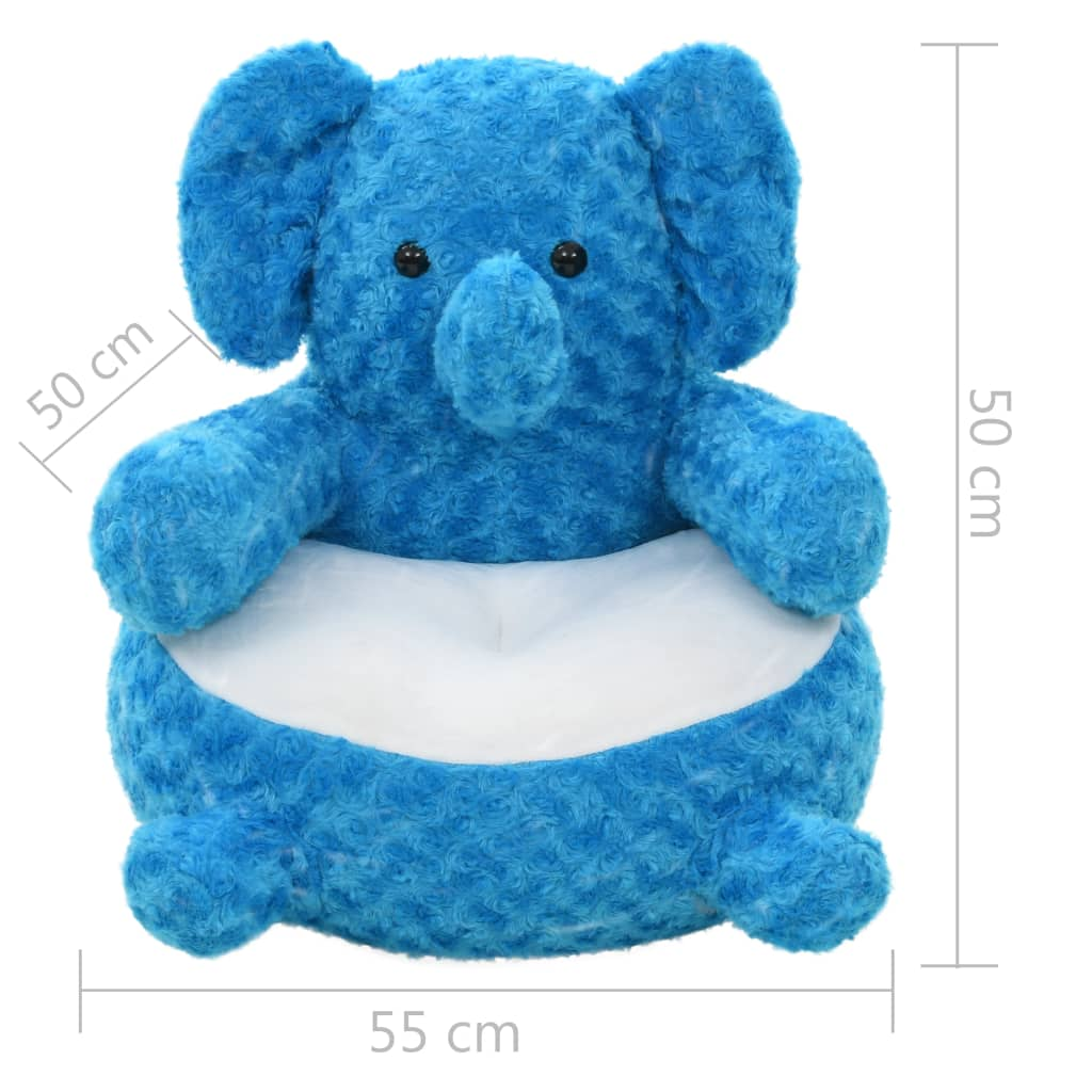 vidaXL Blue Elephant Cuddly Toy - Soft, Plush & Perfect for Kids - BEYRUN