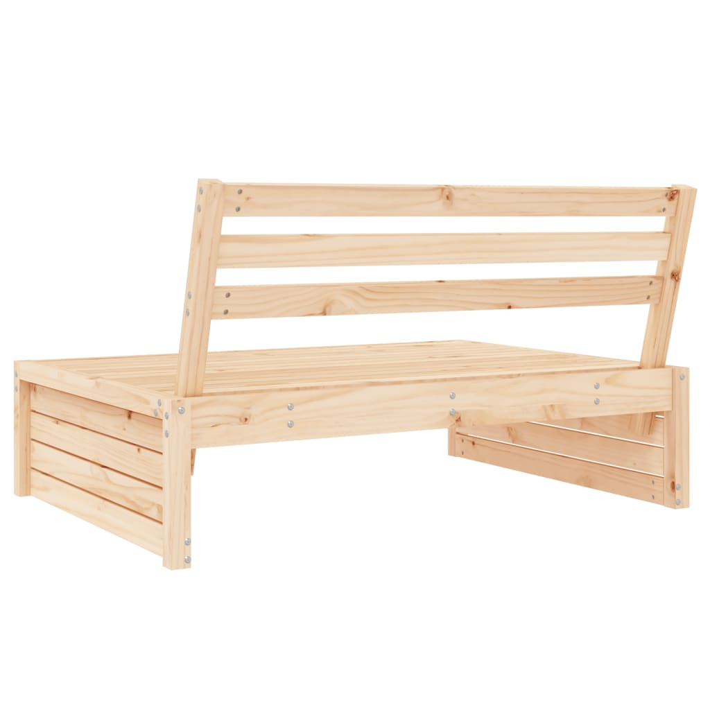 vidaXL Solid Pine Wood Garden Middle Sofa - 120x80 cm, Comfortable Outdoor Seating - BEYRUN