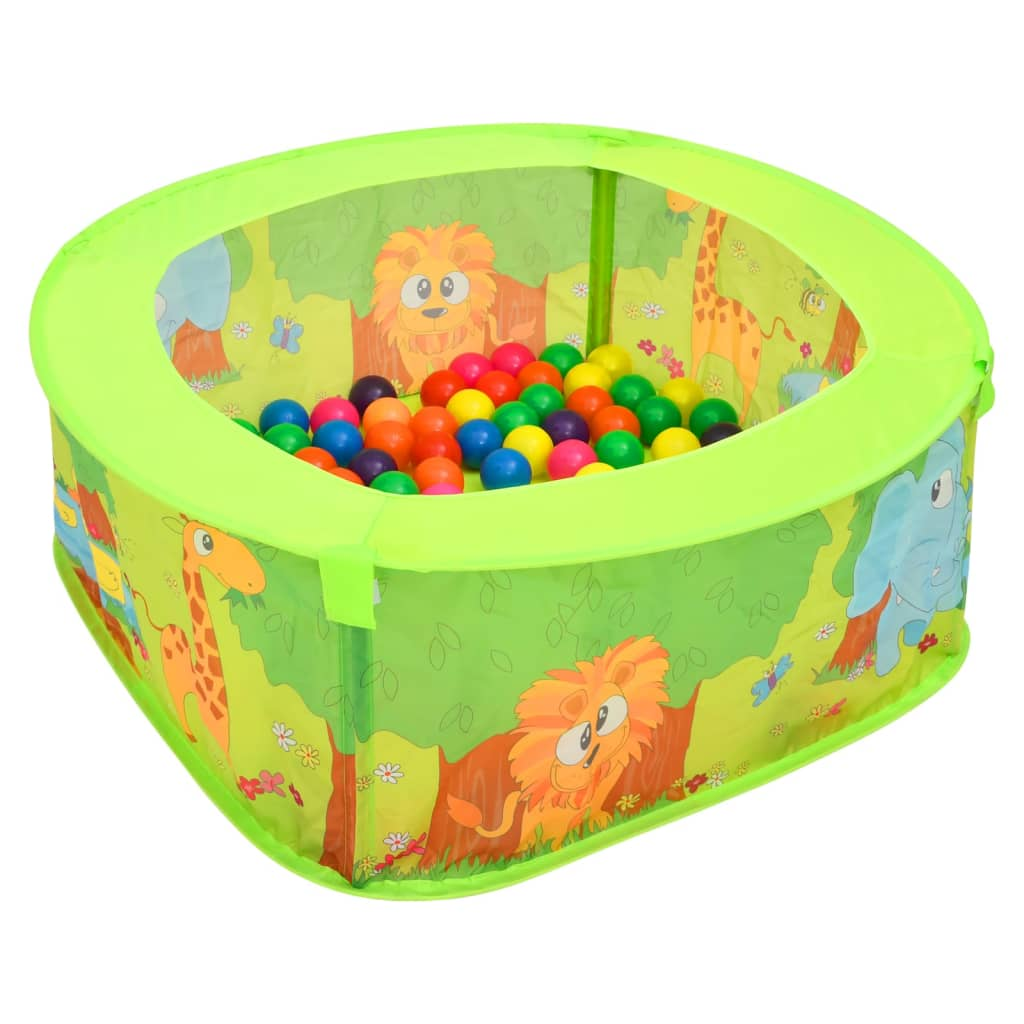 vidaXL Ball Pool with 50 Balls for Kids 75x75x32 cm - BEYRUN