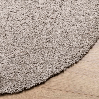 vidaXL Shaggy Rug PAMPLONA - Modern High Pile Beige Rug, Ø 240 cm - Cozy, Soft & Durable - BEYRUN