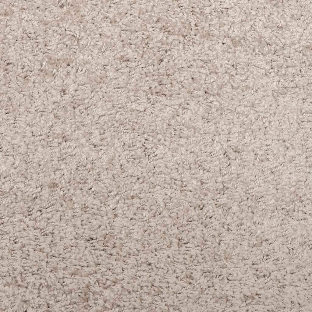 vidaXL Shaggy Rug PAMPLONA - Modern High Pile Beige Rug, Ø 240 cm - Cozy, Soft & Durable - BEYRUN