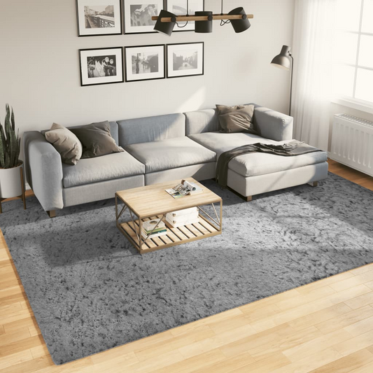 vidaXL Shaggy Rug PAMPLONA - High Pile Modern Grey Rug, 240x340 cm, Cosy & Durable - BEYRUN