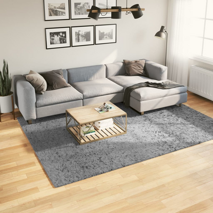 vidaXL Shaggy Rug PAMPLONA - Luxuriously Soft High Pile Modern Grey Area Rug 200x280 cm for Living Rooms, Bedrooms, and Offices - BEYRUN