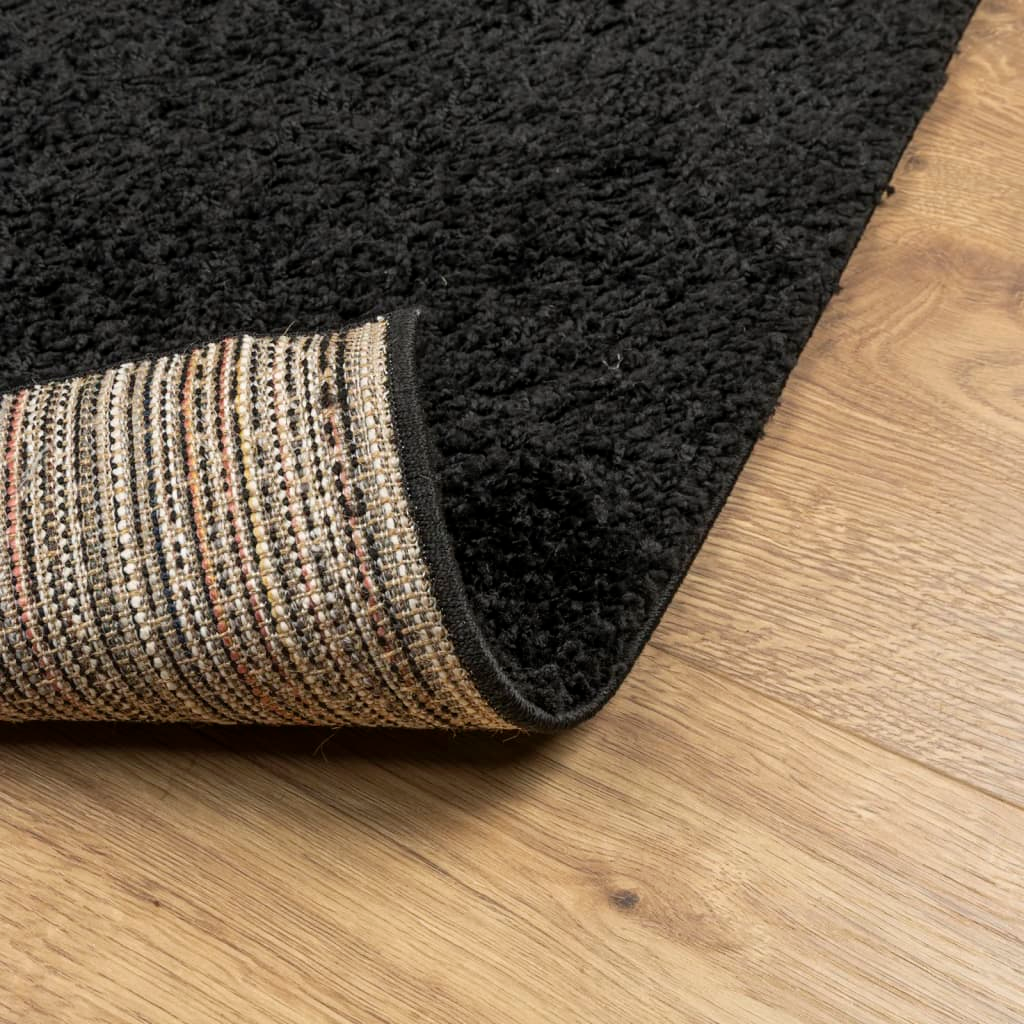 vidaXL Shaggy Rug PAMPLONA High Pile Modern Black 240x340 cm - Cozy, Soft & Durable - BEYRUN