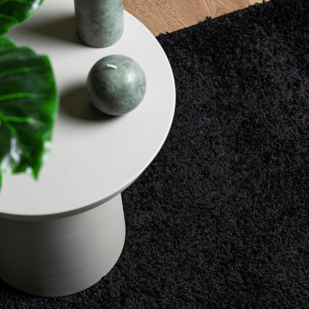 vidaXL Shaggy Rug PAMPLONA High Pile Modern Black 240x340 cm - Cozy, Soft & Durable - BEYRUN