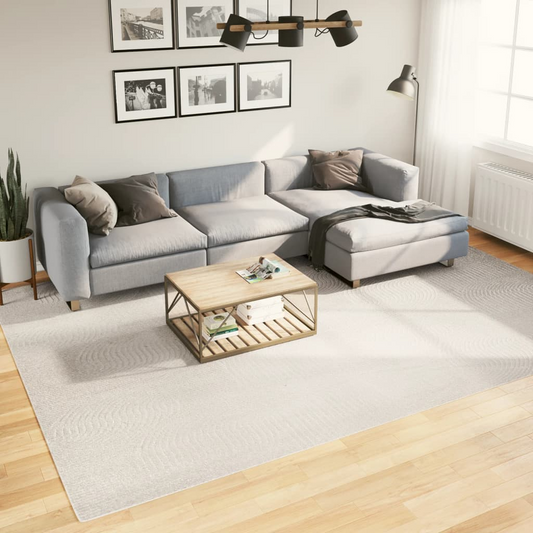 vidaXL Rug IZA Short Pile Scandinavian Look Cream 240x340 cm - Cozy and Stylish Area Rug - BEYRUN