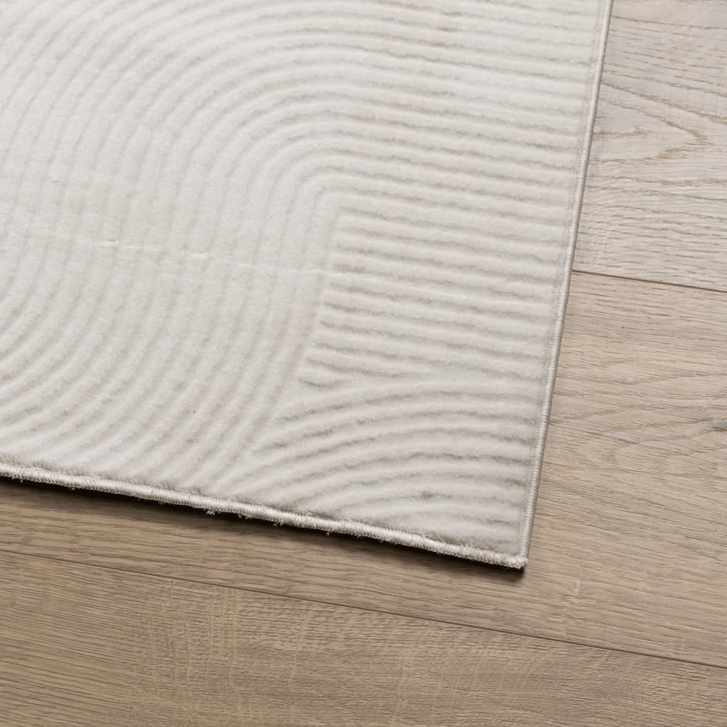 vidaXL Rug IZA Short Pile Scandinavian Look Cream 240x340 cm - Cozy and Stylish Area Rug - BEYRUN