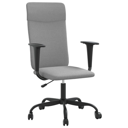 vidaXL Light Grey Fabric Office Chair - Stylish & Comfortable Seating for Home & Office - BEYRUN