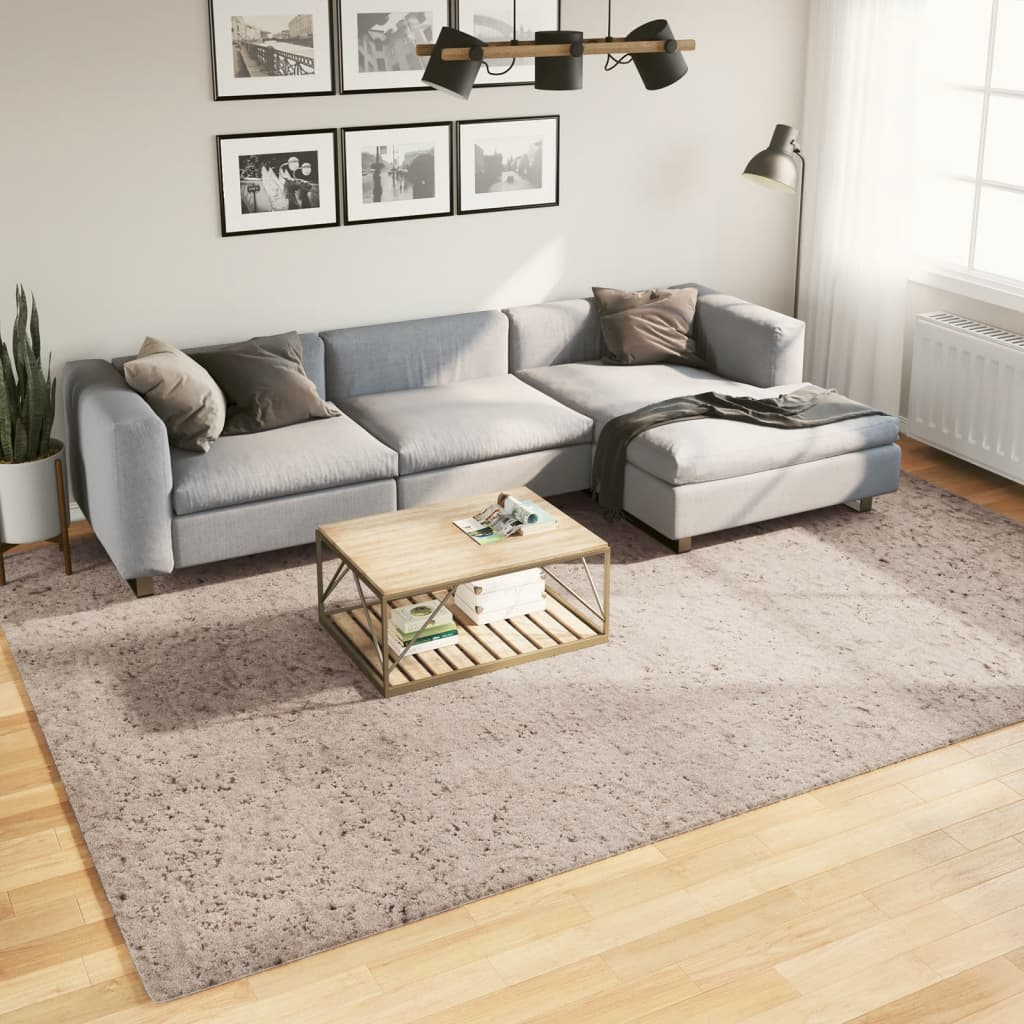 vidaXL Shaggy Rug PAMPLONA High Pile Modern Beige 240x340 cm - Soft, Durable, and Stylish - BEYRUN