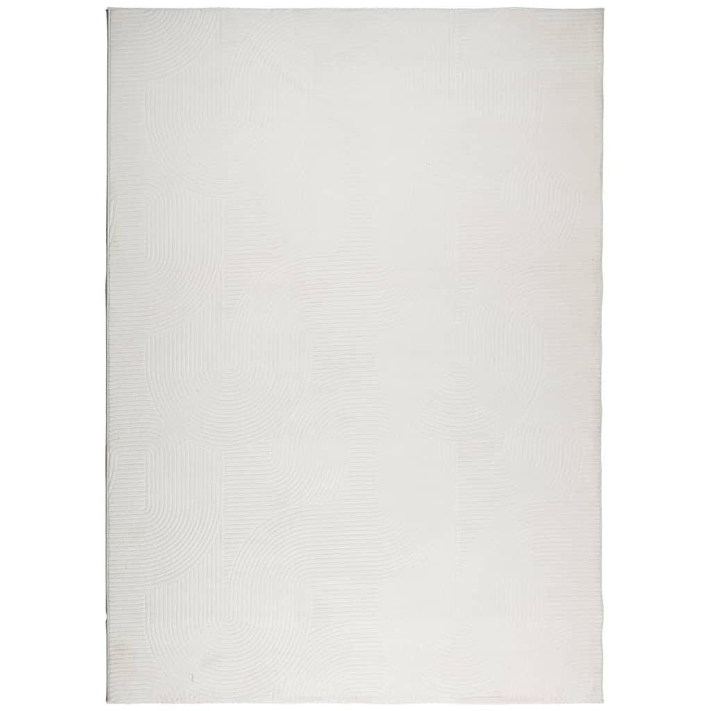 vidaXL Rug IZA Short Pile Scandinavian Look Cream 240x340 cm - Cozy and Stylish Area Rug - BEYRUN