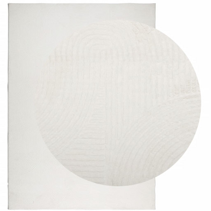 vidaXL Rug IZA Short Pile Scandinavian Look Cream 240x340 cm - Cozy and Stylish Area Rug - BEYRUN