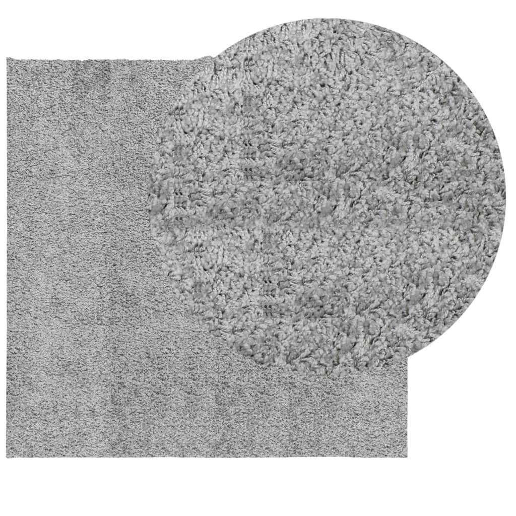 vidaXL Shaggy Rug PAMPLONA - High Pile Modern Grey 160x160 cm | Soft, Durable, and Stylish - BEYRUN