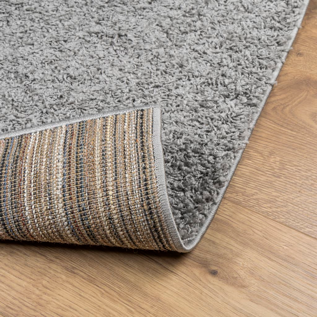 vidaXL Shaggy Rug PAMPLONA - High Pile Modern Grey 160x160 cm | Soft, Durable, and Stylish - BEYRUN