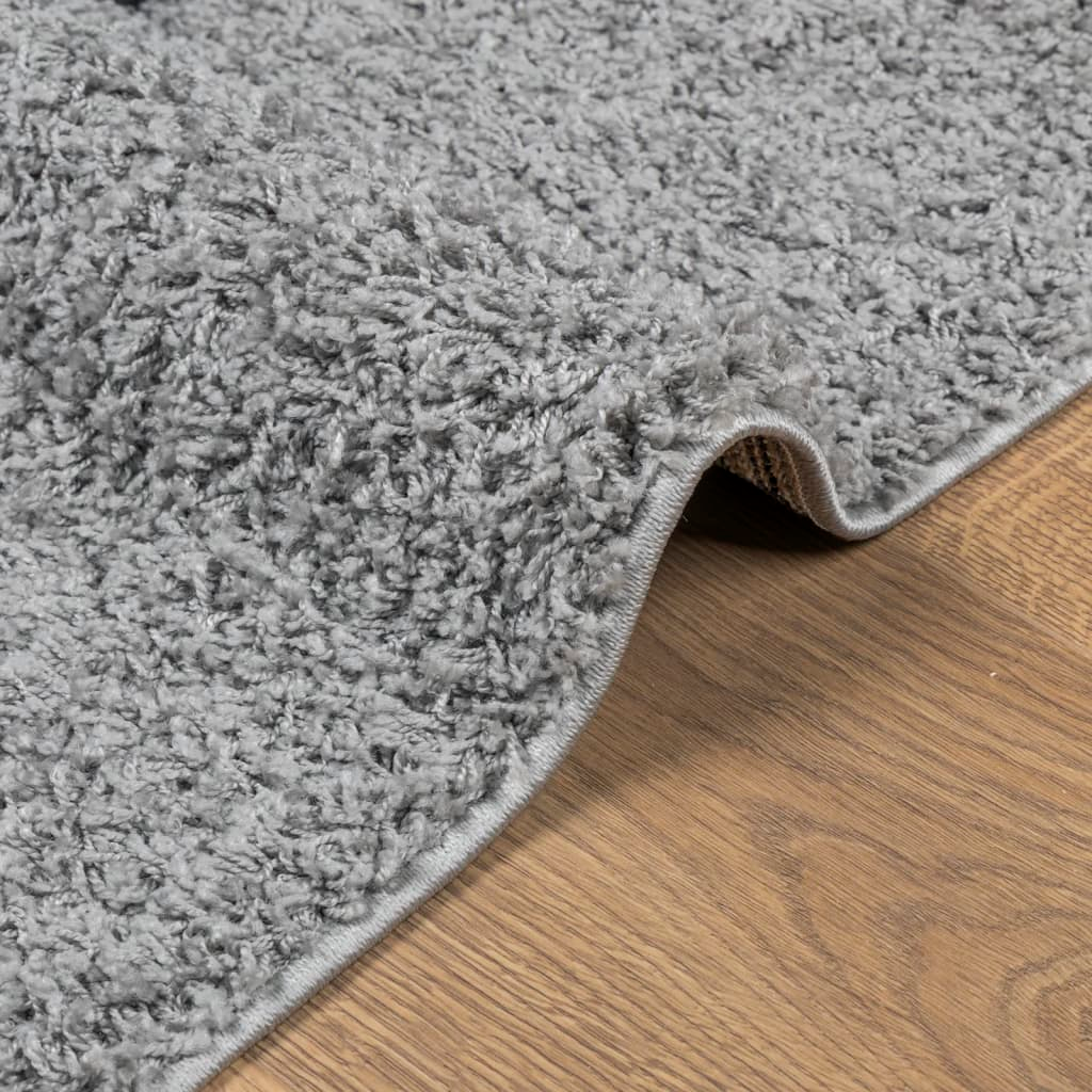 vidaXL Shaggy Rug PAMPLONA - High Pile Modern Grey 160x160 cm | Soft, Durable, and Stylish - BEYRUN