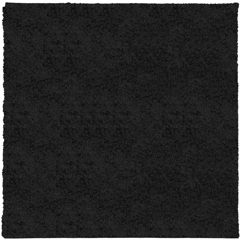 vidaXL Shaggy Rug PAMPLONA | 240x240 cm High Pile Modern Black Carpet | Cozy & Luxurious Floor Rug - BEYRUN