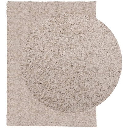 vidaXL Shaggy Rug PAMPLONA - Modern Beige, 200x280 cm | Soft & Durable High Pile Carpet for Living Room, Bedroom, Office - BEYRUN