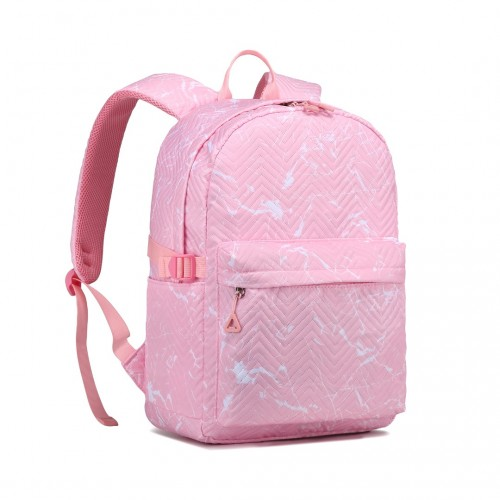 EQ2361 - Kono Water-Resistant School Backpack With Secure Laptop Compartment - Pink - BEYRUN