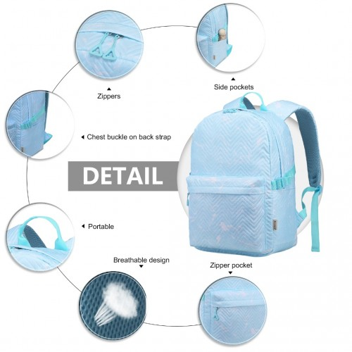 EQ2361 - Kono Water-Resistant School Backpack With Secure Laptop Compartment - Blue - BEYRUN