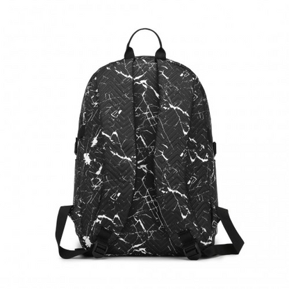 EQ2361 - Kono Water-Resistant School Backpack With Secure Laptop Compartment - Black - BEYRUN