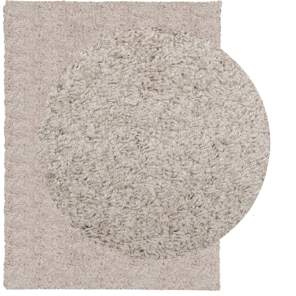 vidaXL Shaggy Rug PAMPLONA High Pile Modern Beige 300x400 cm - Luxurious Comfort and Style - BEYRUN