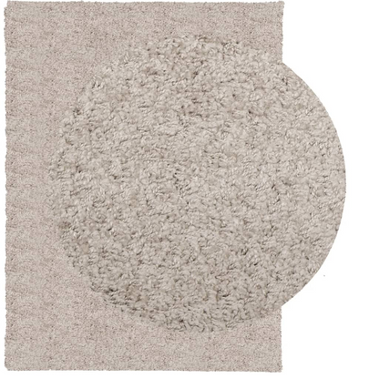 vidaXL Shaggy Rug PAMPLONA High Pile Modern Beige 300x400 cm - Luxurious Comfort and Style - BEYRUN