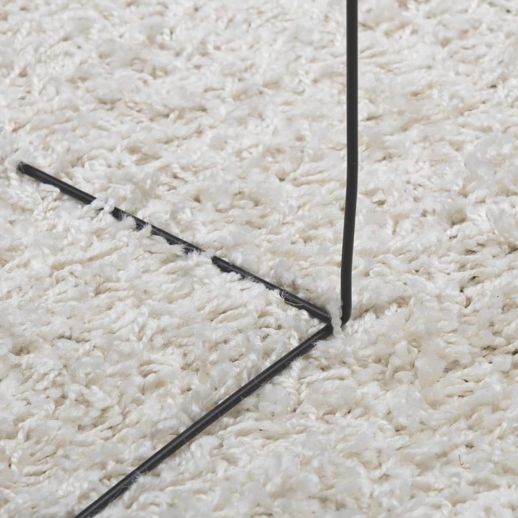 vidaXL Shaggy Rug PAMPLONA High Pile Modern Cream 240x340 cm - Luxurious and Cozy Floor Rug - BEYRUN