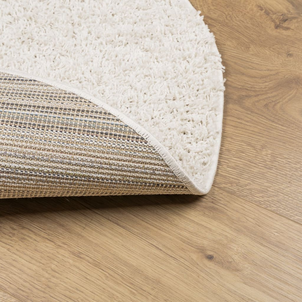 vidaXL Shaggy Rug PAMPLONA - Luxurious Cream High Pile Rug Ø 280 cm | Soft, Fluffy & Easy Clean - BEYRUN