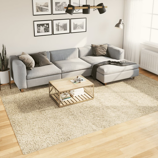 vidaXL Shaggy Rug PAMPLONA High Pile Modern Gold 240x340 cm | Soft & Cozy Floor Rug - BEYRUN