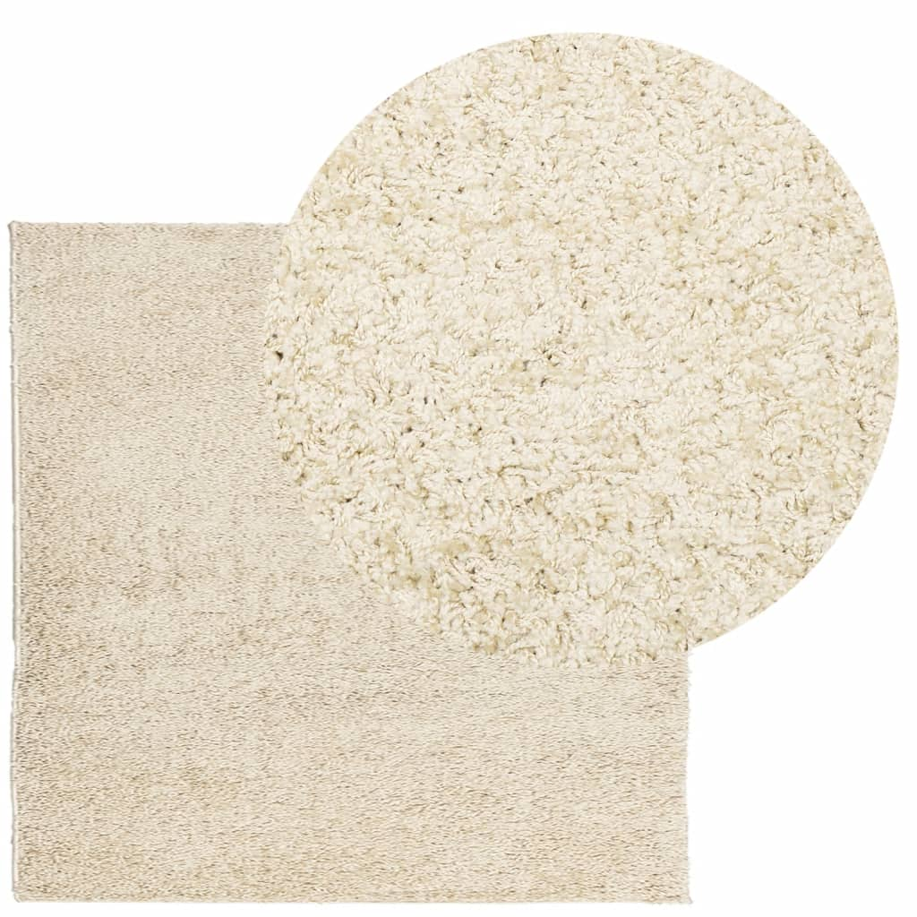 Luxurious vidaXL Shaggy Rug PAMPLONA 240x240 cm - Modern Gold High Pile - Cozy, Durable, & Elegant Home Decor - BEYRUN