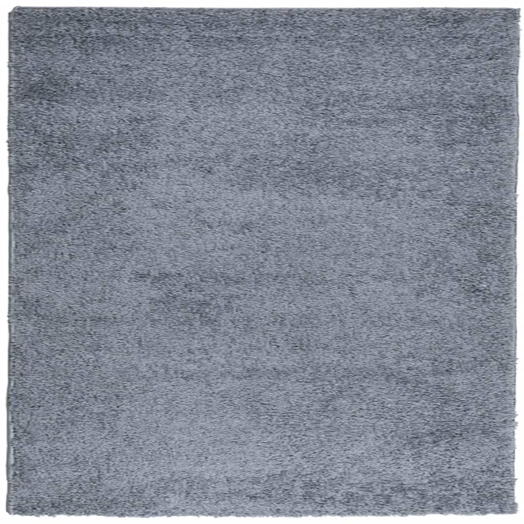 vidaXL Shaggy Rug PAMPLONA - Luxurious High Pile Modern Blue Area Rug, 240x240 cm - BEYRUN