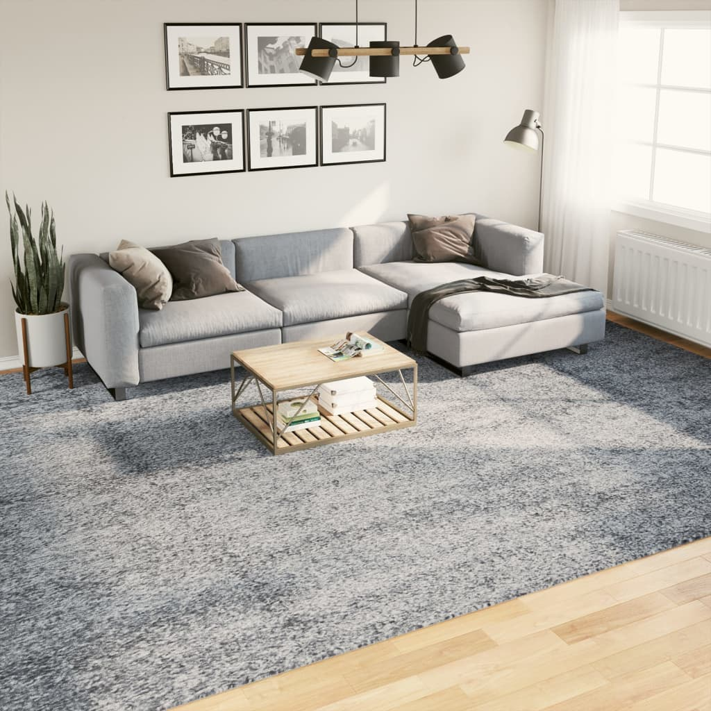 vidaXL Shaggy Rug PAMPLONA High Pile Modern Blue 300x400 cm – Cozy & Stylish - BEYRUN