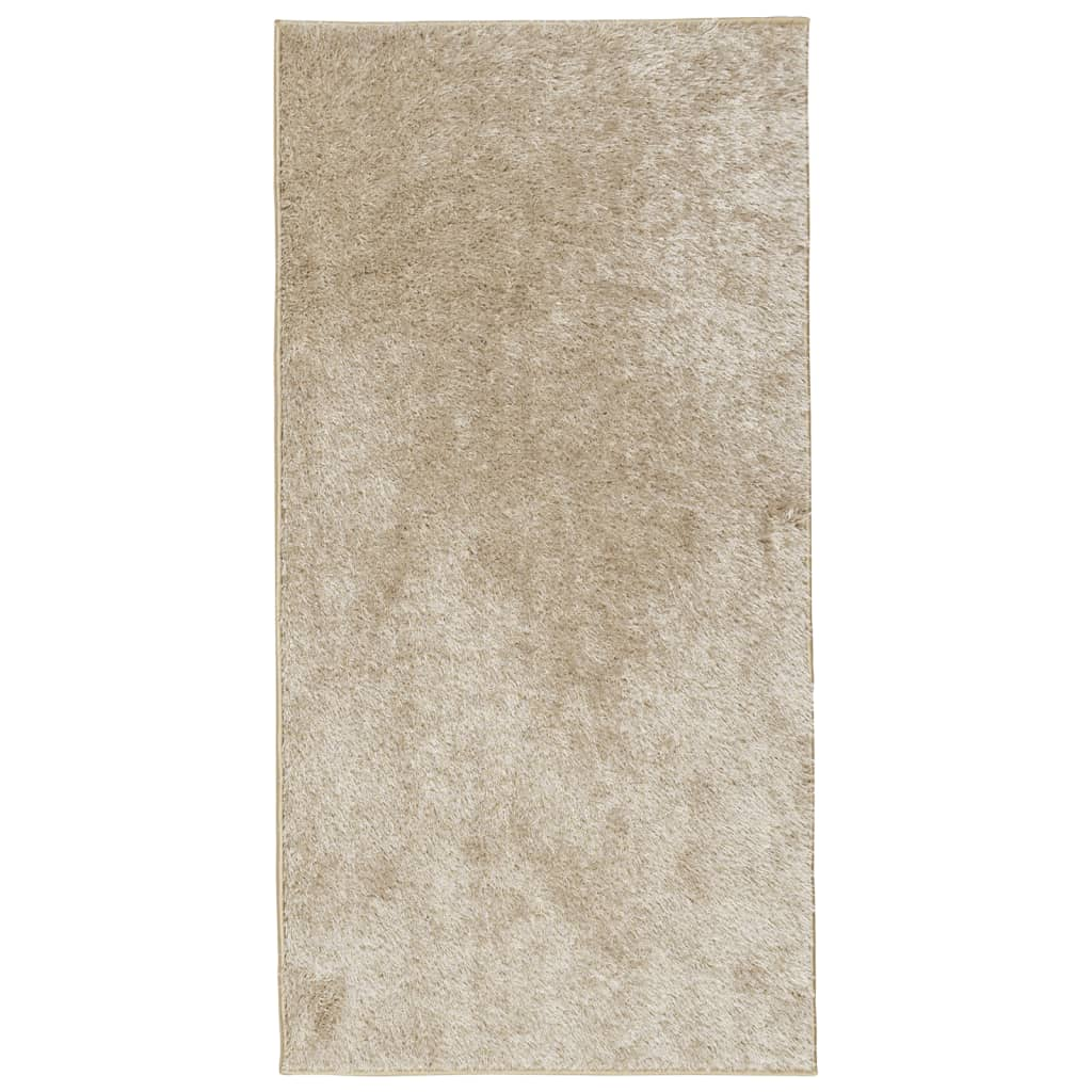 vidaXL Rug ISTAN High Pile Shiny Look Beige 80x150 cm - Soft, Durable, and Stylish