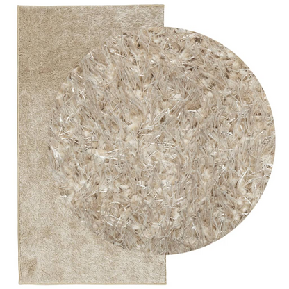 vidaXL Rug ISTAN High Pile Shiny Look Beige 80x150 cm - Soft, Durable, and Stylish