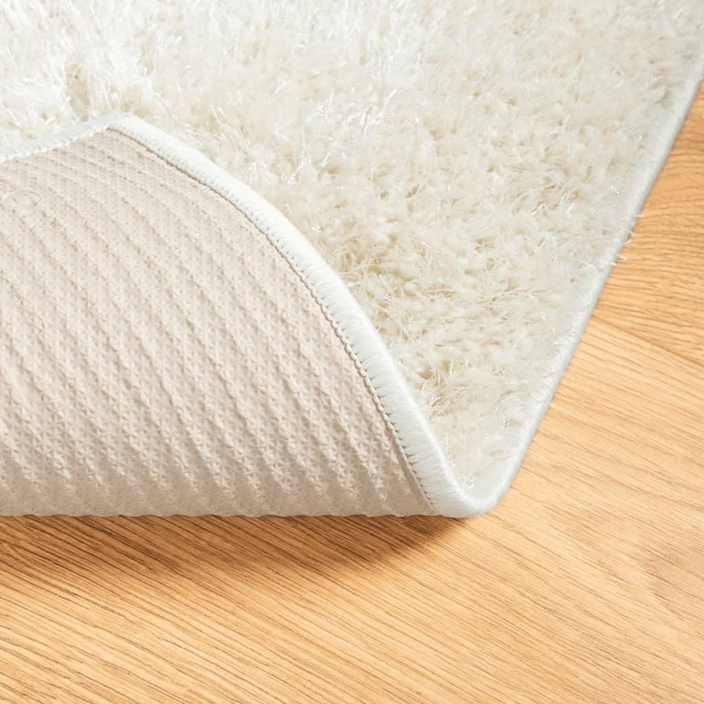 vidaXL ISTAN High Pile Shiny Look Rug, Cream, 80x150 cm - Luxurious Comfort and Style