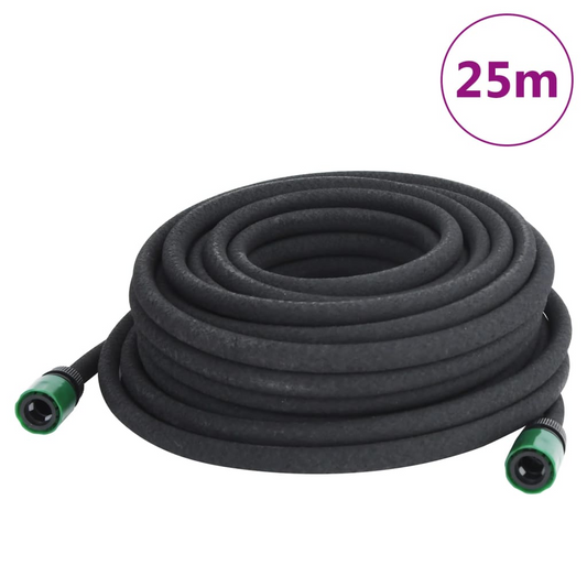 vidaXL Garden Soaker Hose 25m - Flexible & Durable Rubber, Water-Saving Irrigation - BEYRUN