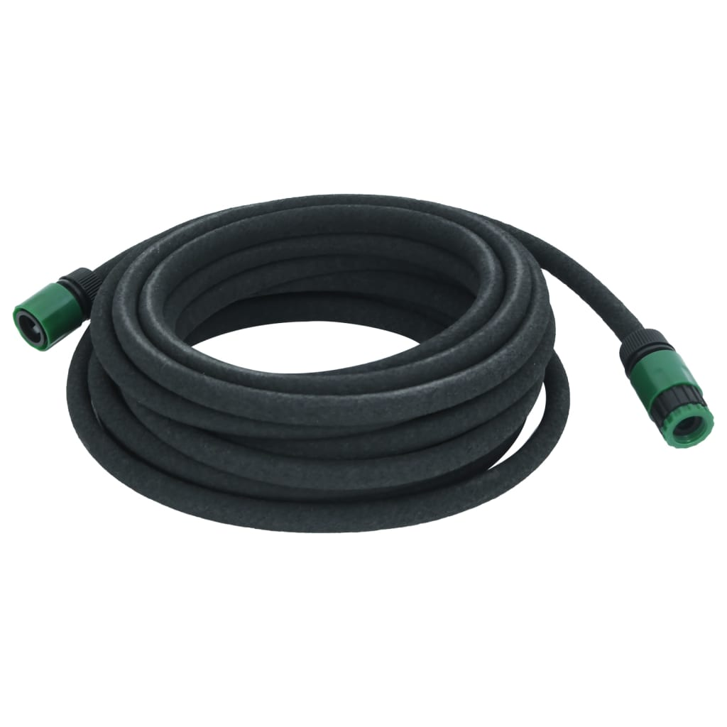 vidaXL Garden Soaker Hose - 10m Black Rubber, Efficient Irrigation Solution - BEYRUN