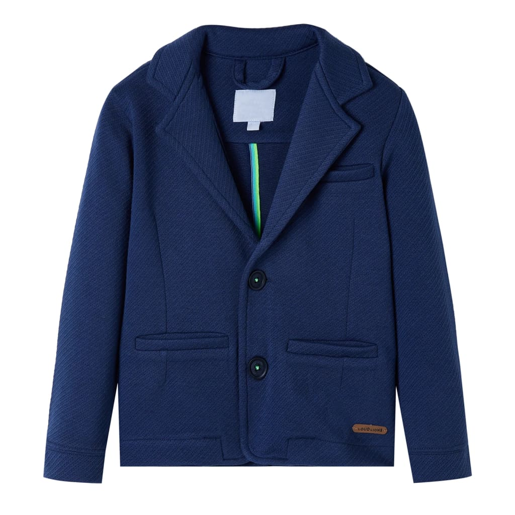 Kids' Dark Blue Suit Jacket - Elegant & Comfortable - Size 116 (5-6 Years) | Perfect for Special Occasions - BEYRUN