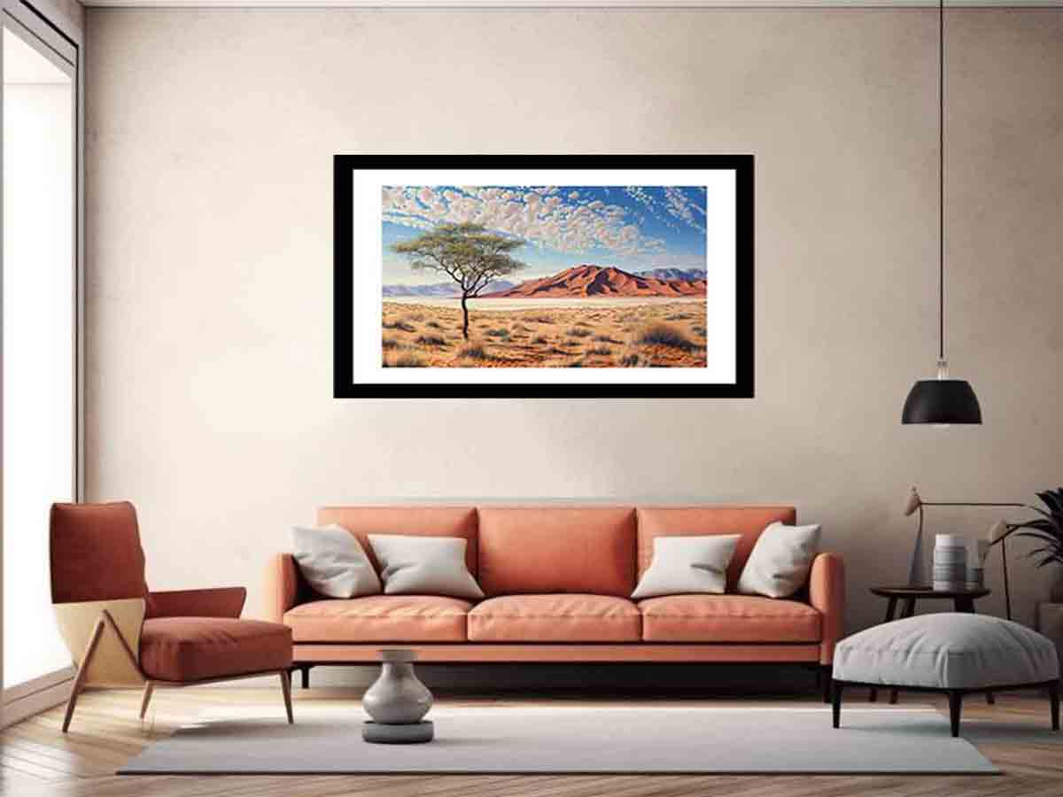 Stunning Two Piece Desert Art | High Quality Print with Elegant Frame - BEYRUN