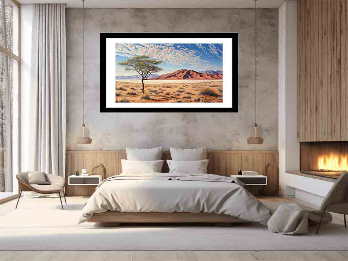 Stunning Two Piece Desert Art | High Quality Print with Elegant Frame - BEYRUN