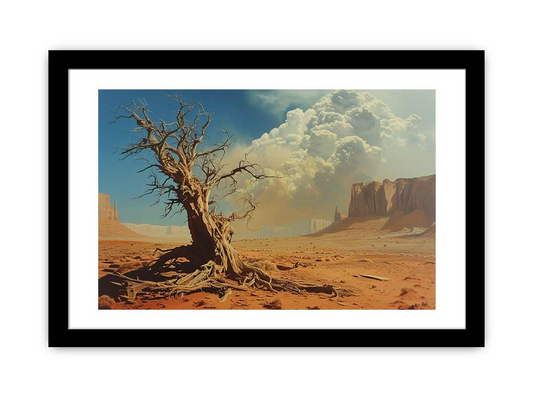 Desert Art Framed Print - Premium Quality with Radiata Pine Wood Frame - BEYRUN