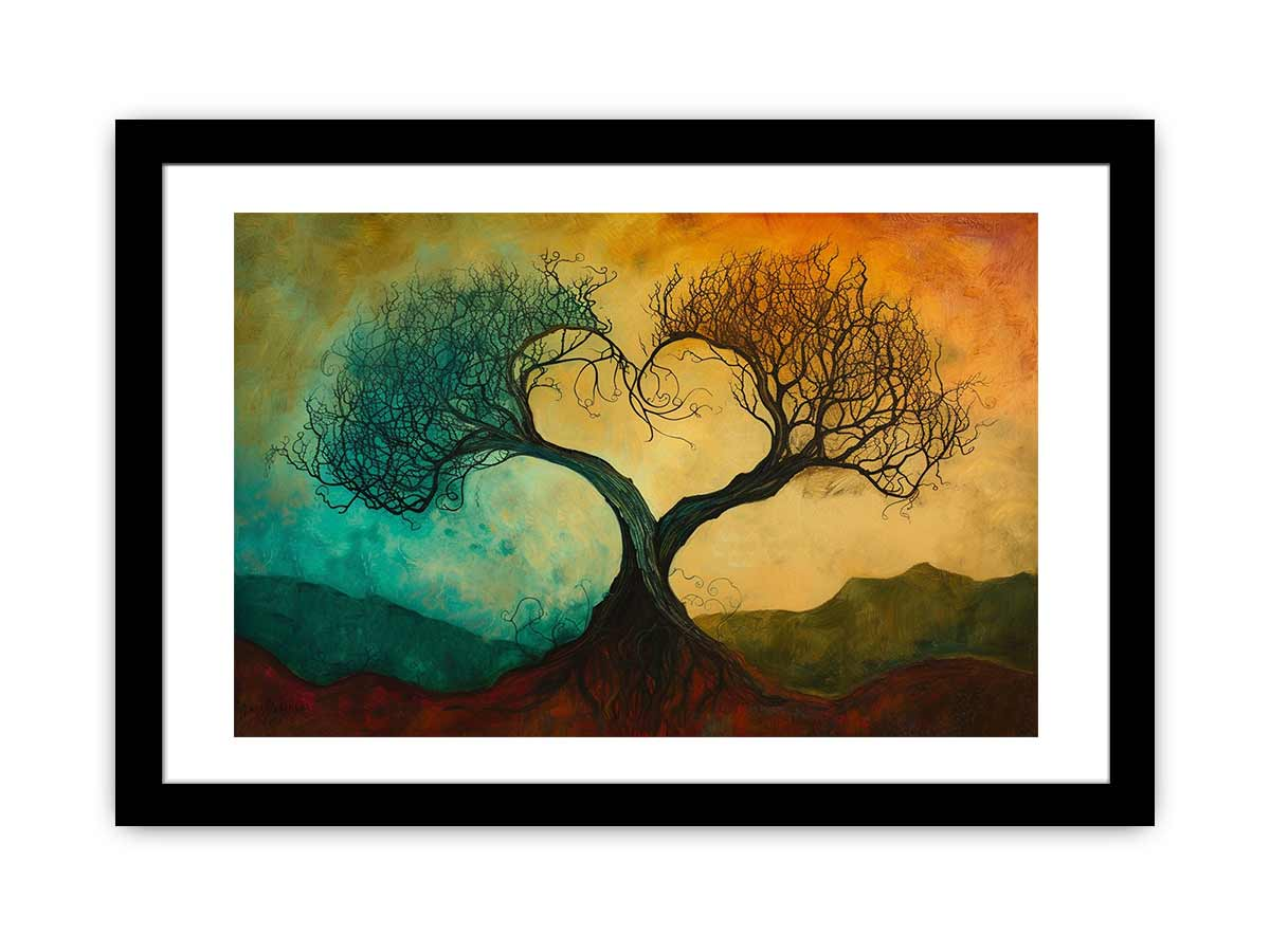 Twisting Love Trees | Beautiful Wall Art Prints - BEYRUN