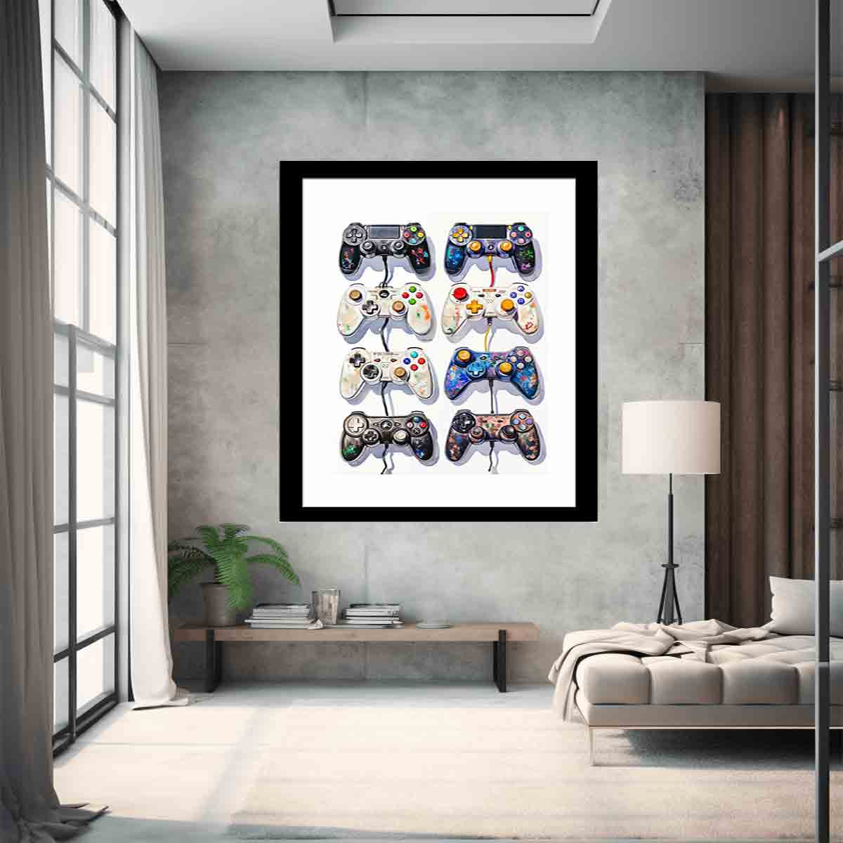 Video Game Controller Evolution Print - High Quality Archival Print, Perfect for Gamer Decor - BEYRUN