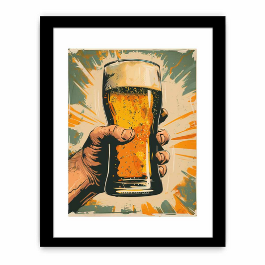 Beer Framed Print for Home Decor | High-Quality Printing | Ready to Hang | Perfect for Home or Office - BEYRUN